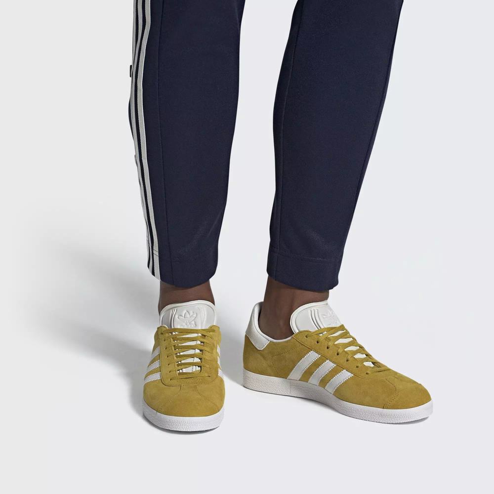Adidas Gazelle Tenis Amarillos Para Hombre (MX-16612)